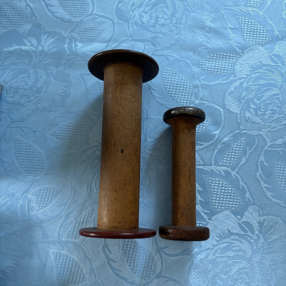 2 Wooden Spindles